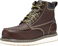 Vista 7 de HISEA Botas de trabajo para hombre, botas de acero con punta suave, 6 pulgadas, impermeables, antideslizantes, industriales y de construcción, 7