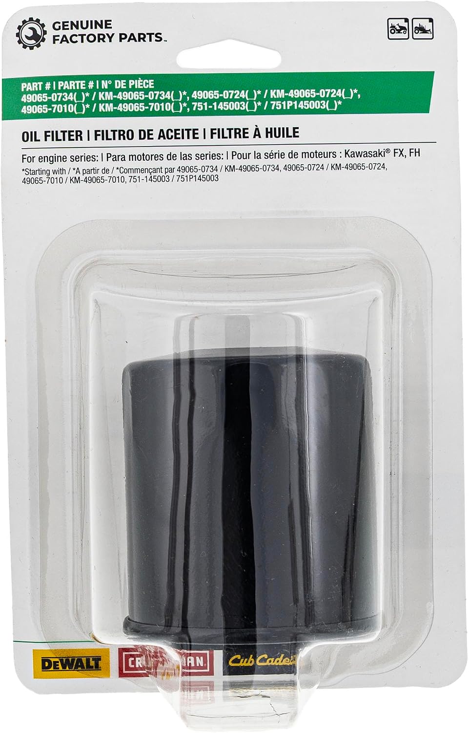 CUB CADET 490-201-F001 Tall Oil Filter XP 50 44 1527 1525 1529 365L Z54L KM-49065-7010 KM-49065-7007 KM-49065-2078