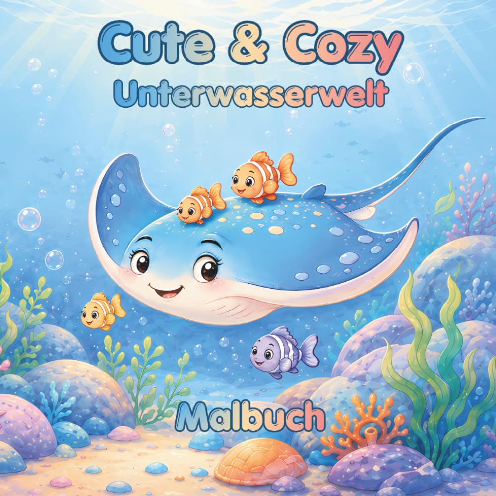 Cute & Cozy Unterwasserwelt Malbuch: Tauche ein... Niedliche Unterwassermotive zum Ausmalen (Cute & Cozy Kinder Malbücher)