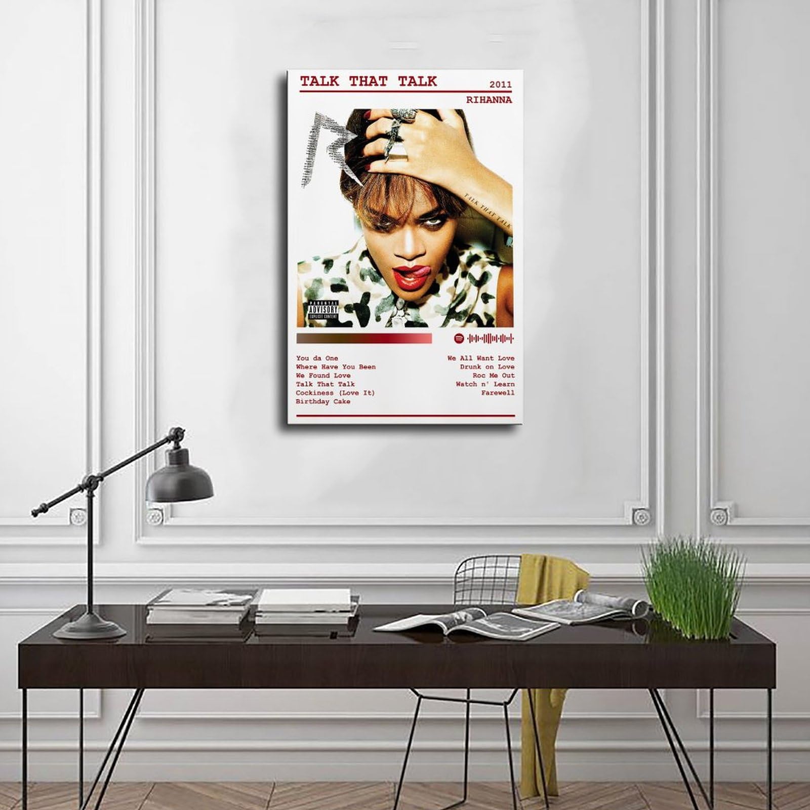 Rihanna - Impression Sur Toile Pour Décoration Murale D'intérieur : Salon, Chambre à Coucher - 30 X 45 Cm