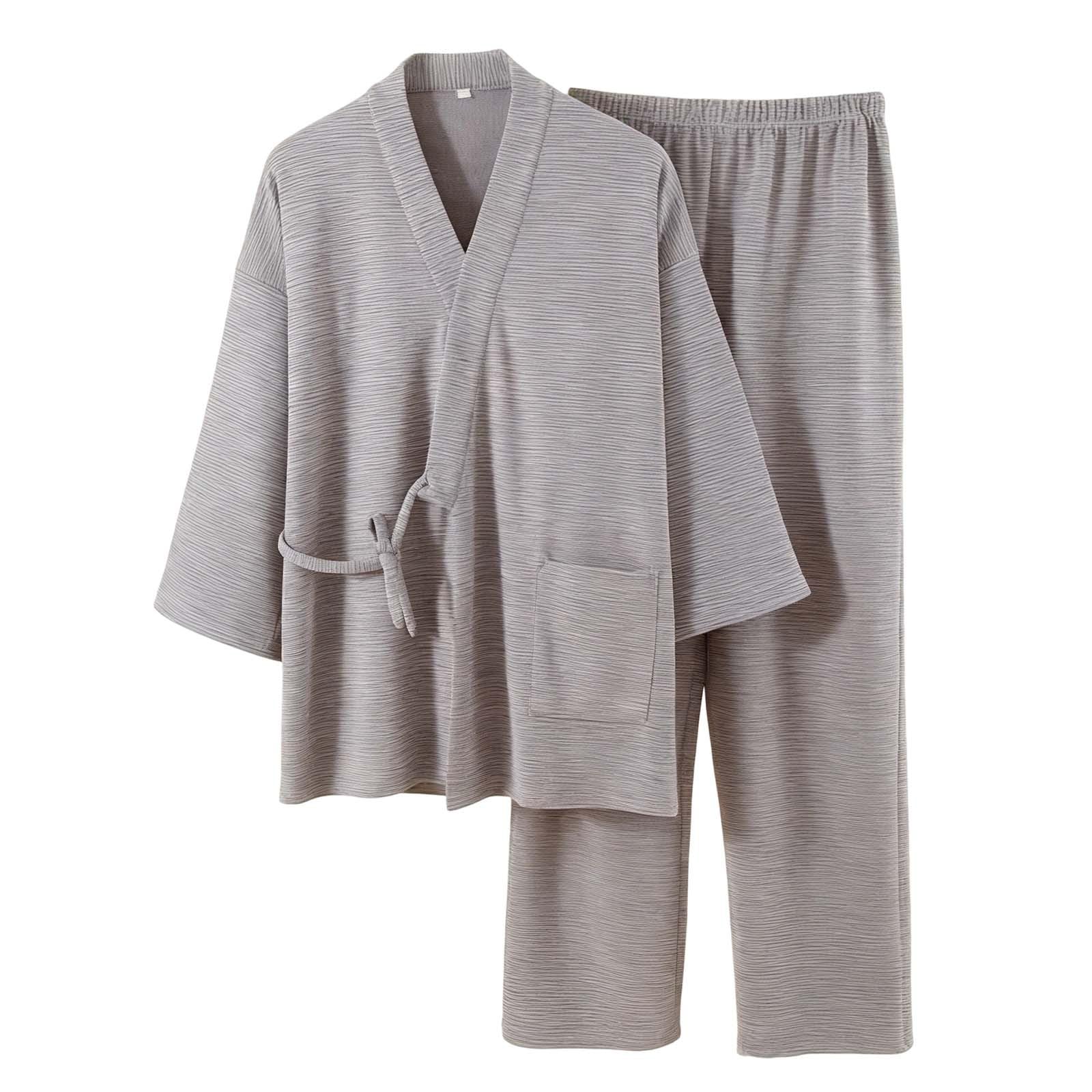 Genérico Pijama Hombre Invierno Pijama Hombre Polar Conjunto Casual De Dos Piezas Manga Larga Terciopelo Suave para Primavera Y Otoño