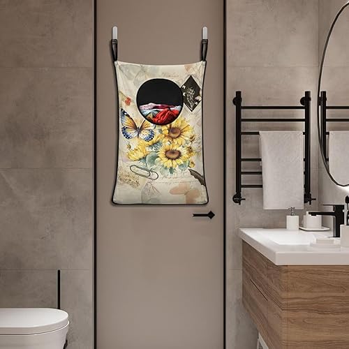 Miniatura 5 de Universe Galaxy - Bolsa de lavandería para colgar sobre la puerta, resistente, portátil, plegable, cesta de lavandería para espacio pequeño para