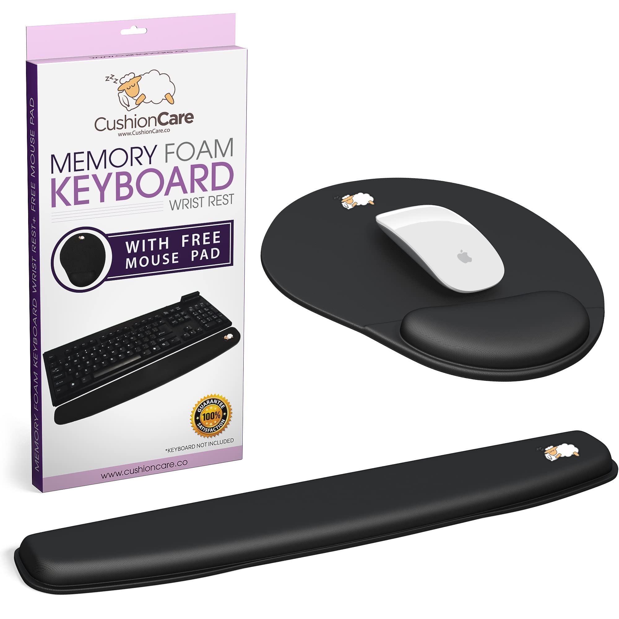 Buy Premium Wrist Rests for Keyboard and Mouse Pad Set Memory Foam