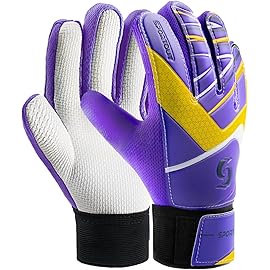 Sportout Kids Goalkeeper Gloves, Soccer Goalie Gloves with Double Wrist Protection and Non-Slip Wear Resistant Latex Material to Prevent Injuries