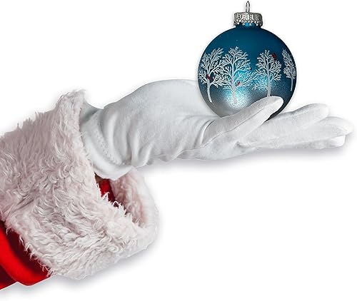 Miniatura 5 de Adornos de cristal para árbol de Navidad 2.638 in2.63 pulgadas 4 piezas esferas decoradas de Christmas By Krebs sin costuras para colgar decoración