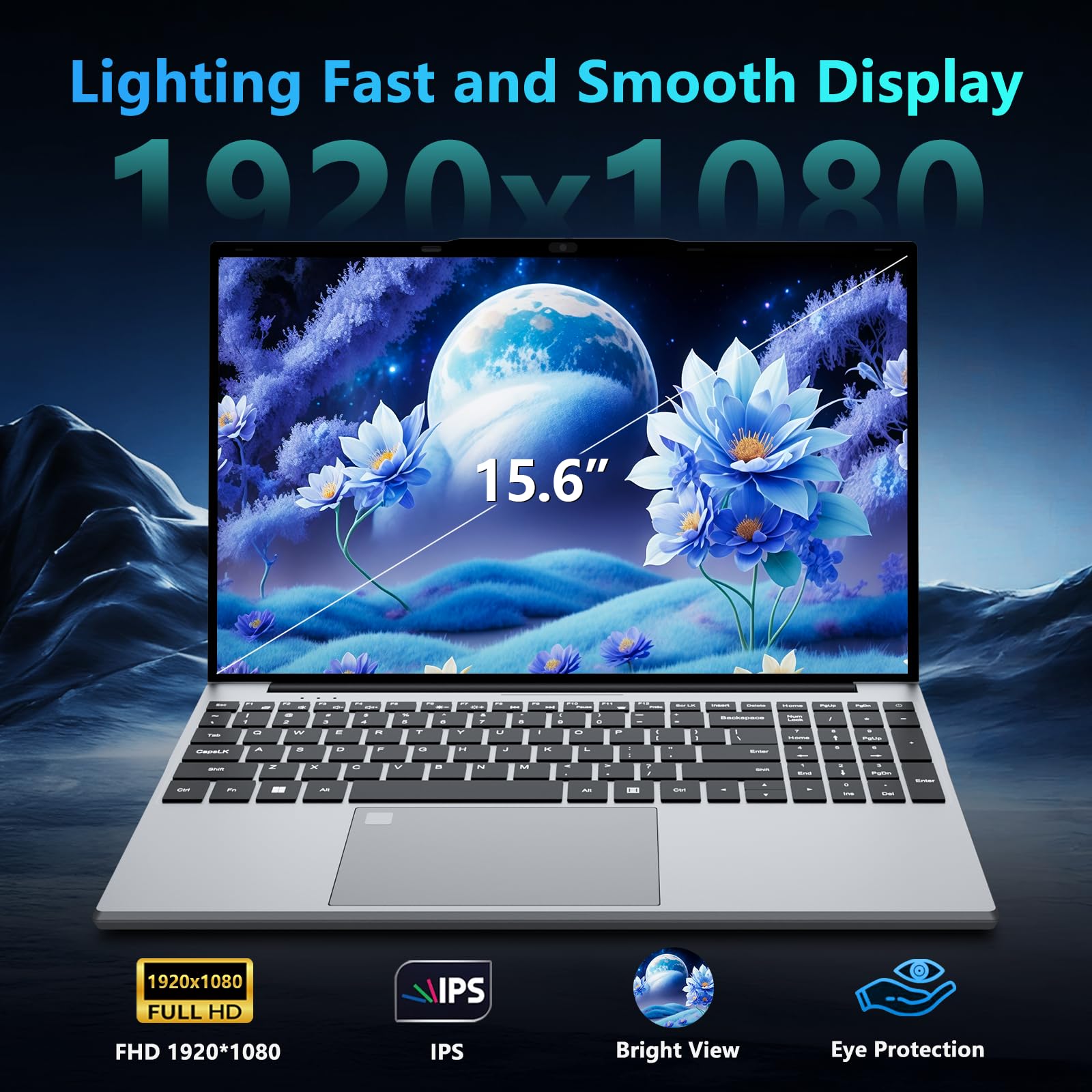 Notebook Win 11, 15,6 Pollici PC Portatile 24GB RAM 512GB SSD, Celeron N5095 CPU, Webcam+BT4.2+USB3.0, Laptop Digitale Tastiera Retroilluminata/Sblocco Impronta Digitale, 180° Flip IPS Schermo