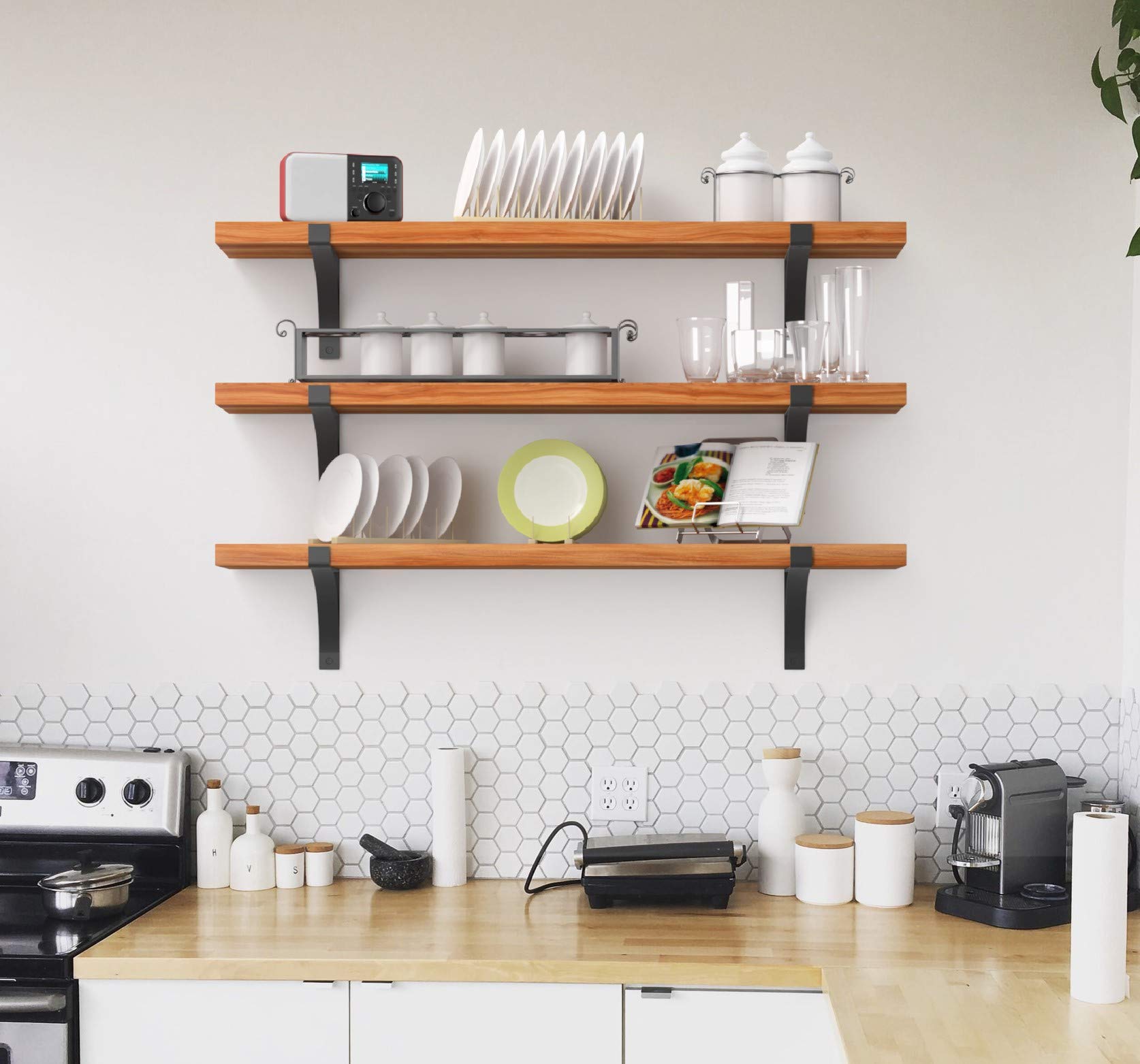 Buy Premium Home Shelf Brackets 10",12" Floating Shelf L Bracket, L