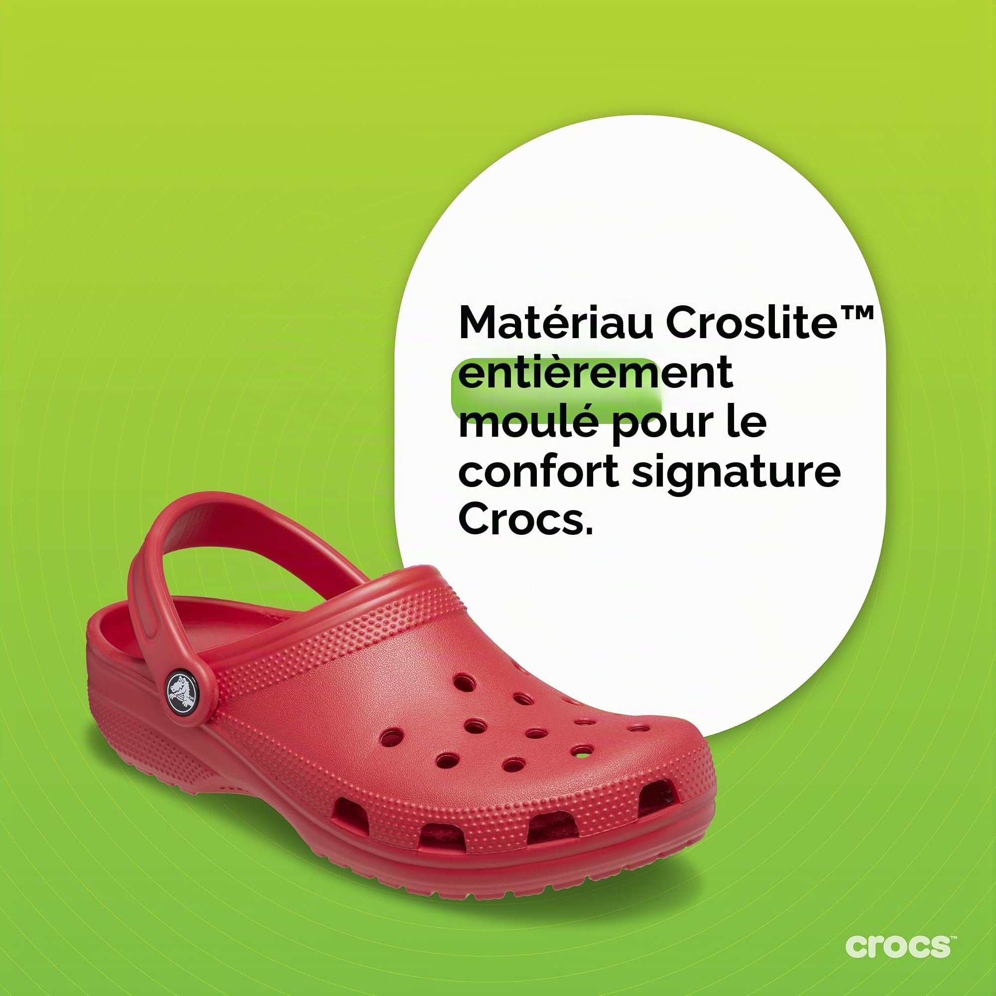 Crocs Unisexe Adulte Classic Clog Sabots, Varsity Red, 39/40 EU