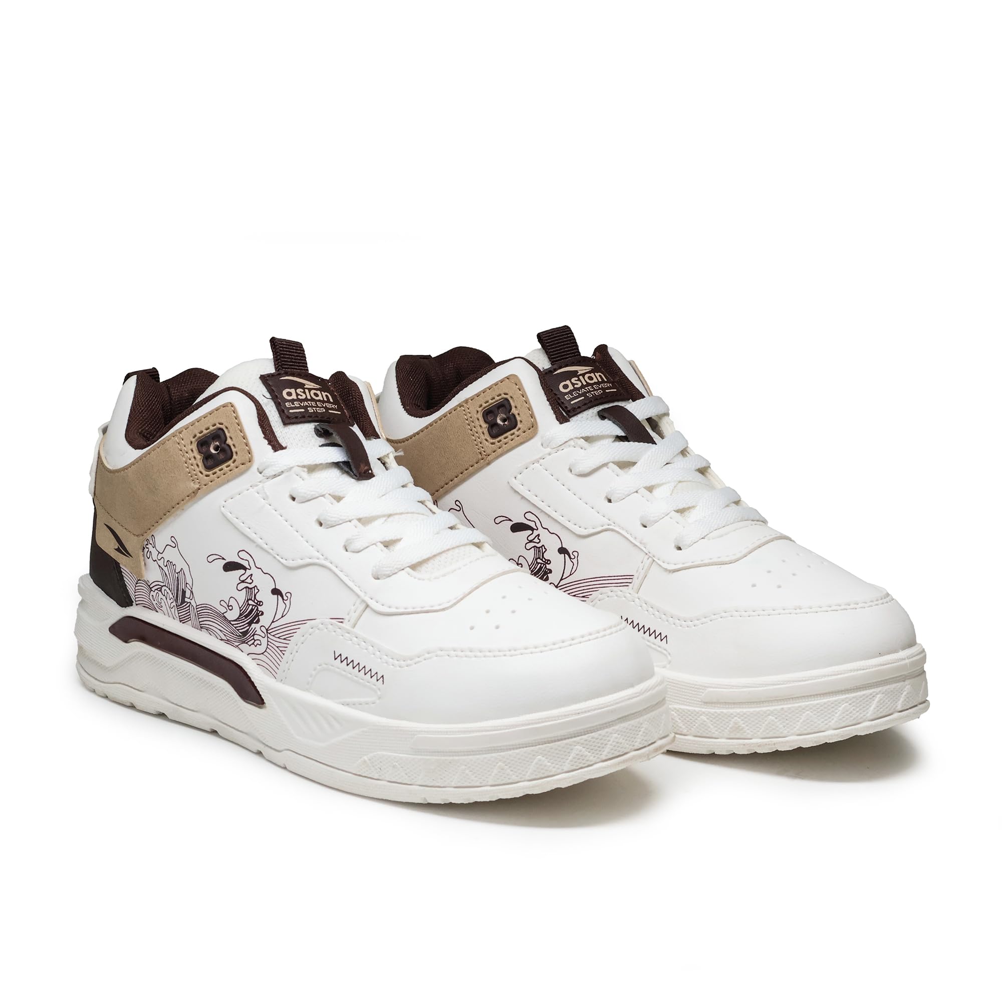 Men NEXUS-11 Stylish Casual Mid Top Sneakers with Catchy Colours and Trendy Design with Laces for Men & Boys | Perfect for Wearing to Outings, and Comfortable All-Day Use, Stylish and Durable