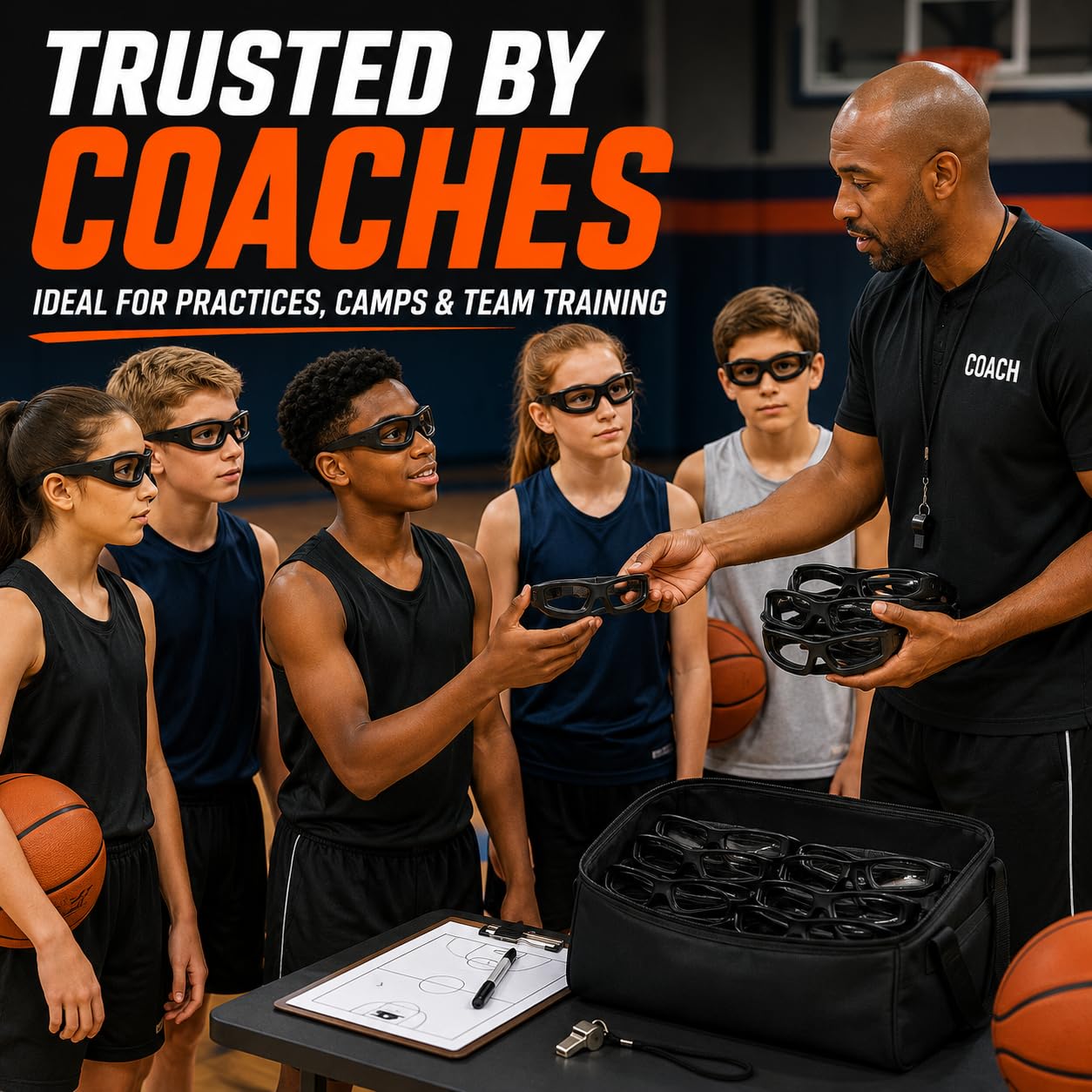Liberty Imports Paquete de 12 gafas de baloncesto para regatear, sin mirar, especificaciones de goteo, equipo de entrenamiento de equipo, equipo deportivo
