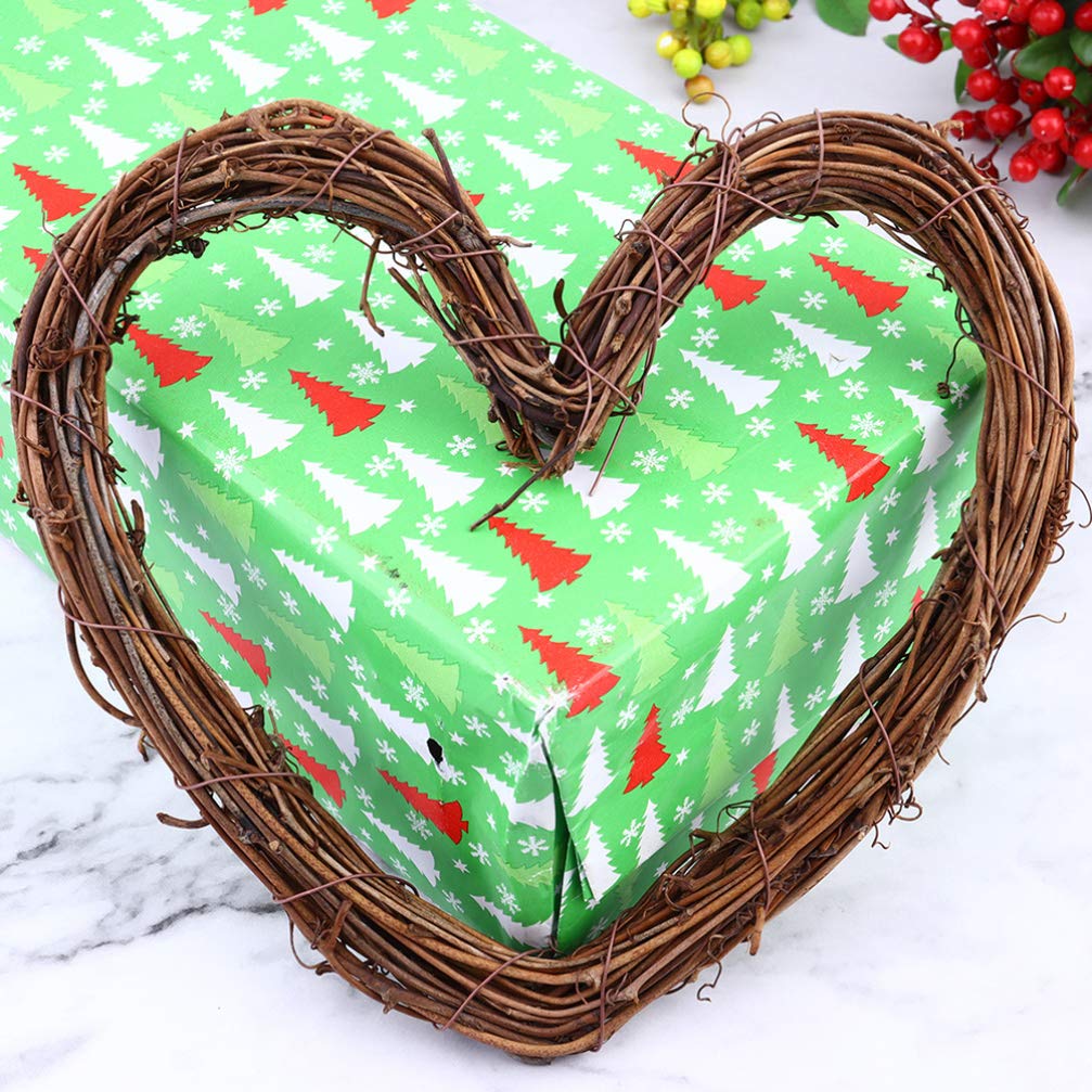 DIY Rattan-Herzkranz Aus Weinreben – 20 Cm, Weiß, Für Deko & Basteln