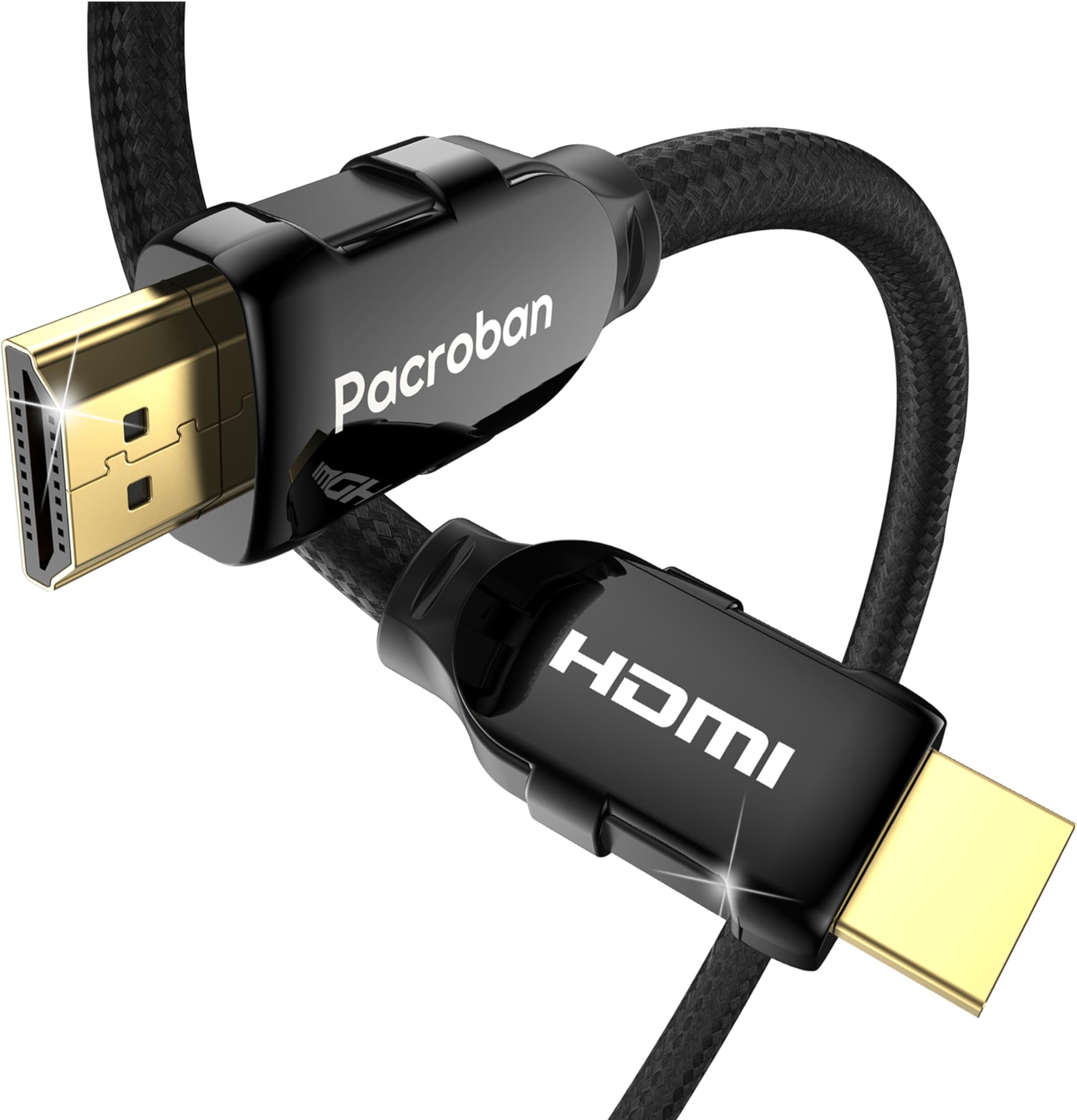 Pacroban 8K Certified HDMI 2.1 Braided Cable(3ft) Supports 48Gbps Ultra High Speed, 8K 5K 4K 1080p at 120Hz 60Hz,Dynamic HDR, Dolby Vision, Dolby Atmos, eARC 2.1