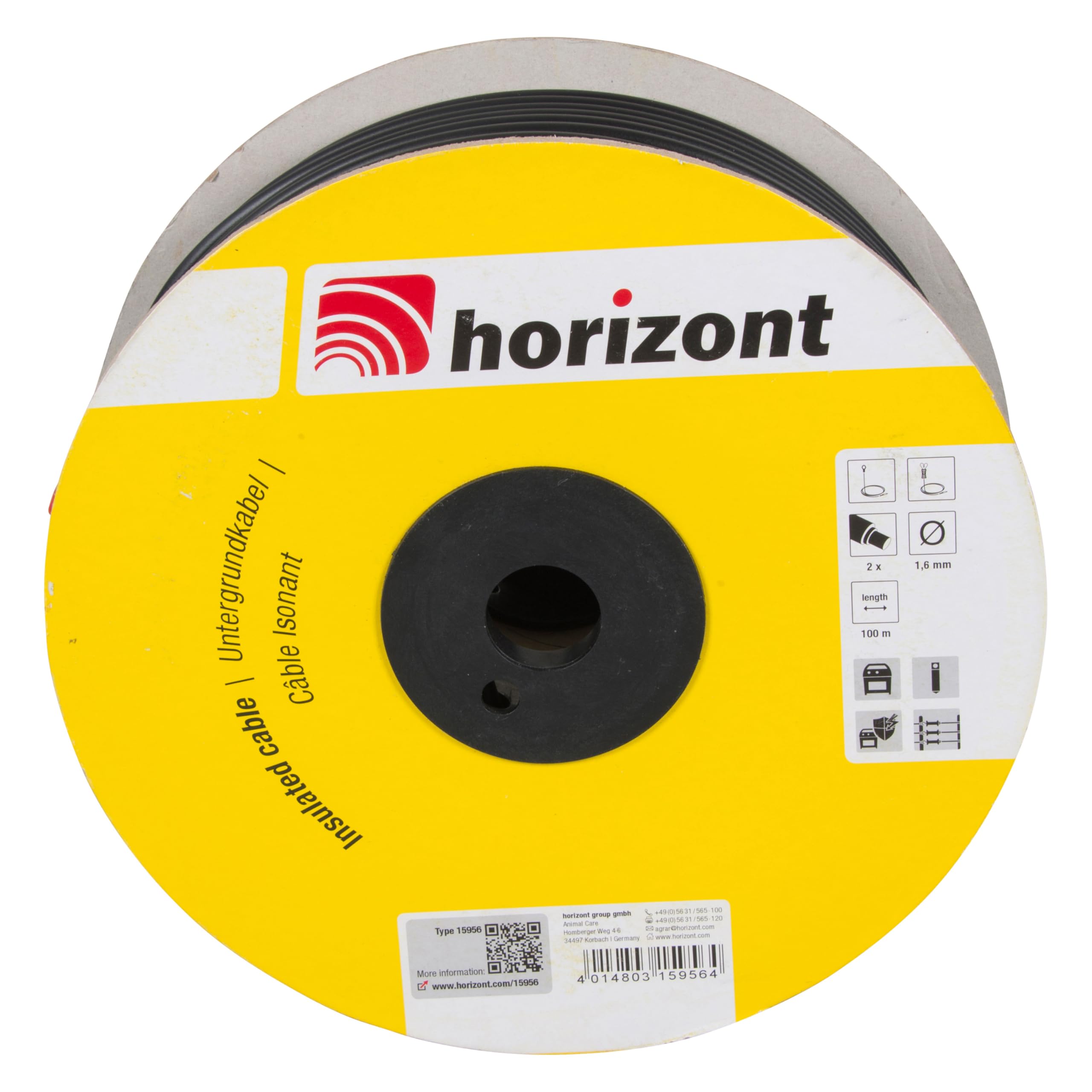 Horizont Cable subterráneo 1,60 mm X, 100 M-Spool
