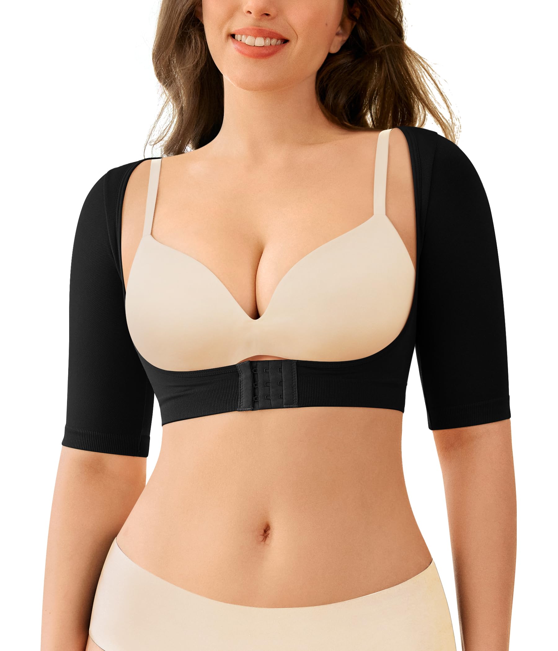 LODAY Arm Compression Sleeves for Women Lipo Upper Arm Shaper Post Surgery Slimming Arm Sleeve-image-41