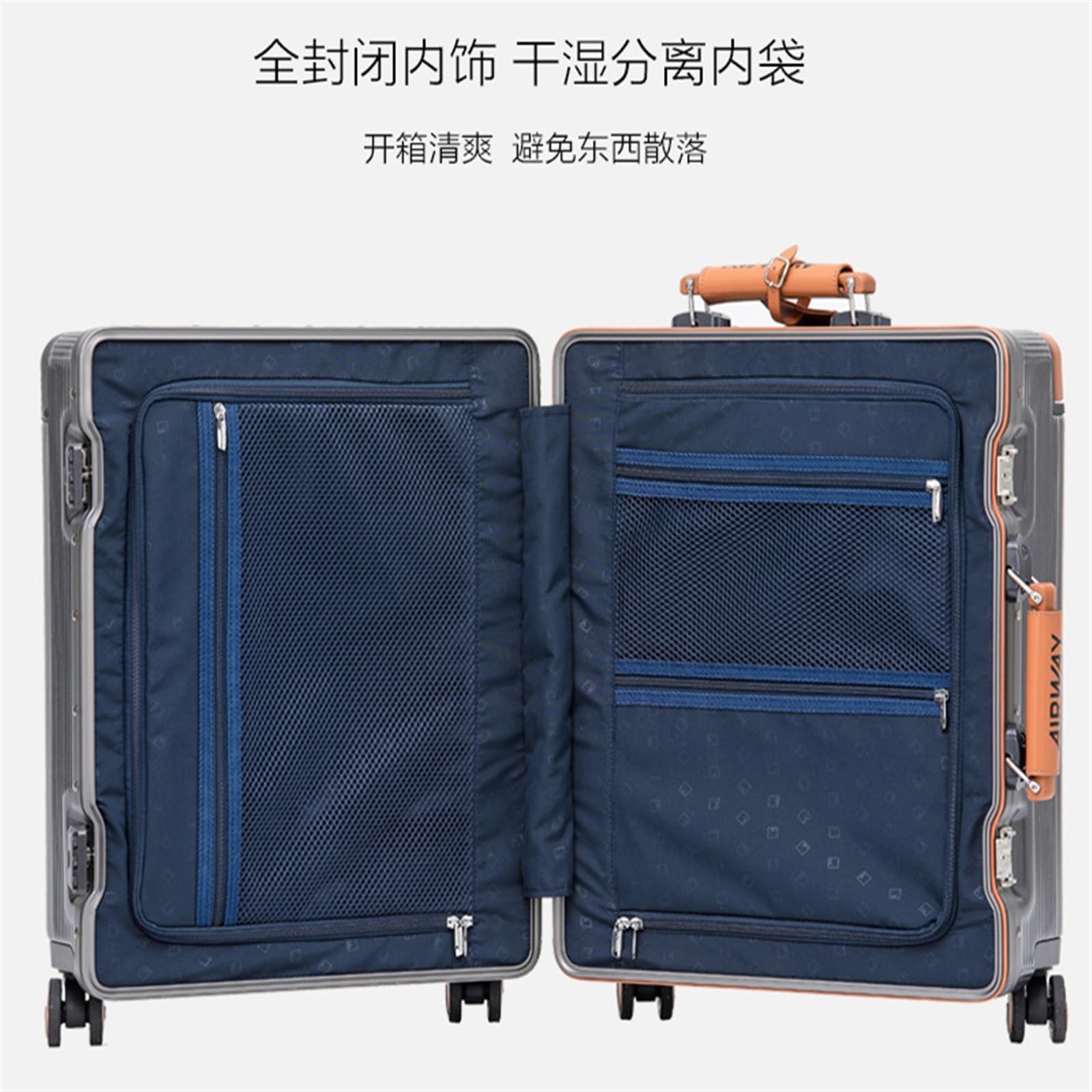 Handgepäck Koffer Aluminiumrahmen-Koffer, Boarding-Koffer, stumm, universelles Rad, breiter Trolley-Koffer, Business-Koffer, Gepäck aus reinem PC-Material Multifunktionaler Koffer ( Color : Pink , Siz