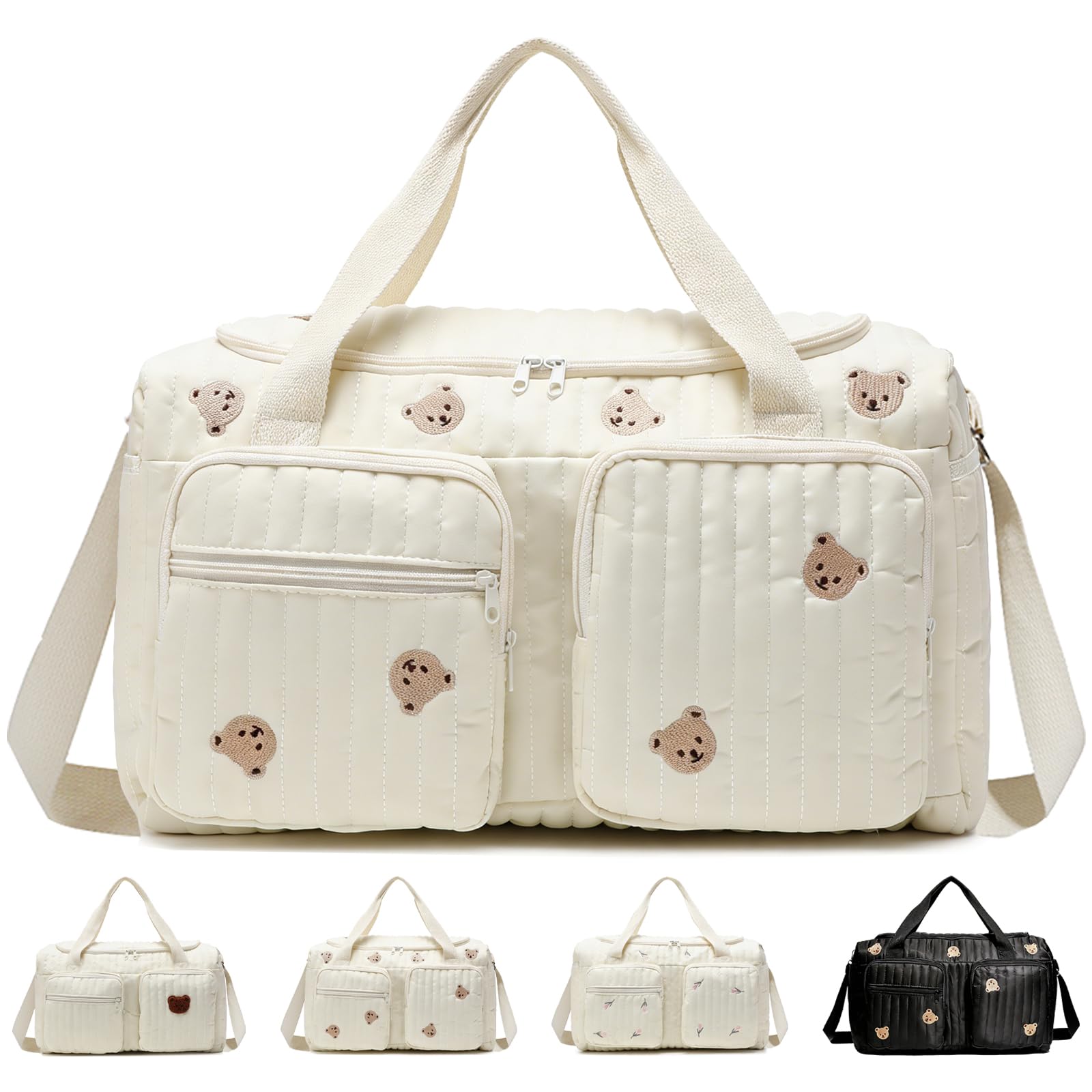 YOUYIKE Bolsa de Pañales de Viaje, Bolso para el Hospital, Bolsos de Fin de Semana para Mujer, Portátil y Ligero para Viajes, Camping, Hogar, Compras, Hospital - 2