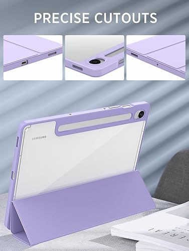 Miniatura 9 de MoKo Funda para Samsung Galaxy Tab S9 FE 5G 2023 con soporte para bolígrafo S, funda delgada y ligera de TPU con carcasa trasera de policarbonato