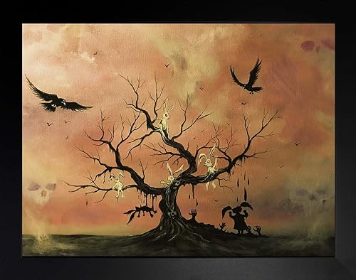 Buyartforless Framed Mystery Girl Bunny Tree by Ed Capeau Art Painting Reproduction Buyartforless Framed Mystery Girl Bunny Tree by Ed Capeau Art Painting Reproduction