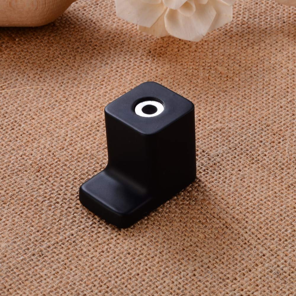 Robe Hooks Black Aluminium Handtuchhaken Badezimmer Wand Kleiderbügel Vintage Square Base Badezimmerzubehör Set Dekorativ, 3 Haken