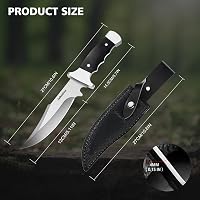 Sukudon kültéri kés fix pengével, vadász- és túrakés tokkal 7