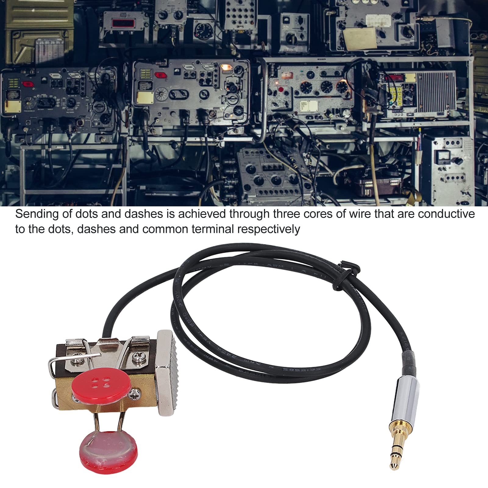 Chiave CW compatta Mavaol, design leggero e portatile, costruzione in ottone e resina, installazione semplice, per radioamatori, comunicazioni di emergenza, appassionati di