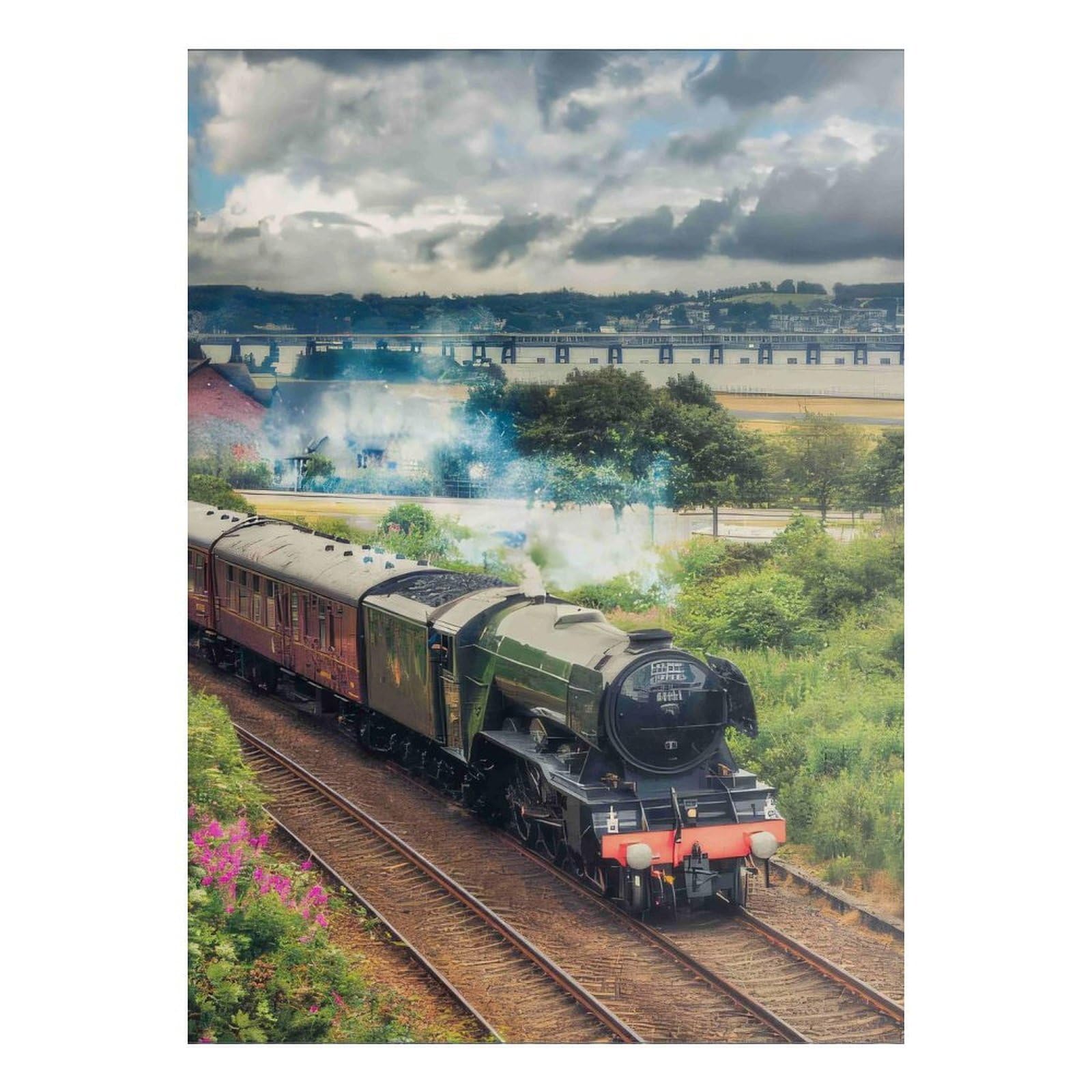 Train Railway Landscape 1000 Piece Mini Jigsaw Puzzle For Adults Gift Idea