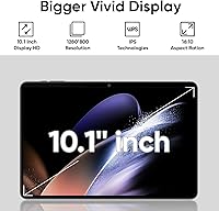 Vista 4 de Tableta 10 pulgadas Android 15 Tabletas, 12GB RAM 64GB ROM 1TB Expand, procesador Quad-Core, pantalla táctil LCD 1280x800, WiFi 5, cámara dual, Azul