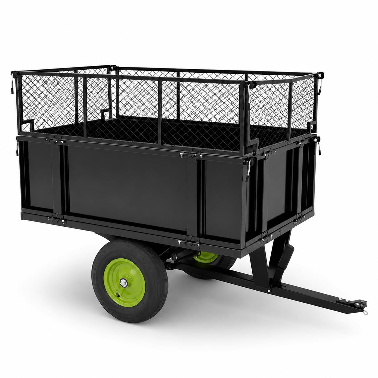 TRUTZHOLM Anhänger Rasentraktor 300 kg kippbar Aufsitzmäher Hänger Traktor Kippanhänger ATV Quad mit Kupplung zum Transport von Erde, Dünger und Laub
