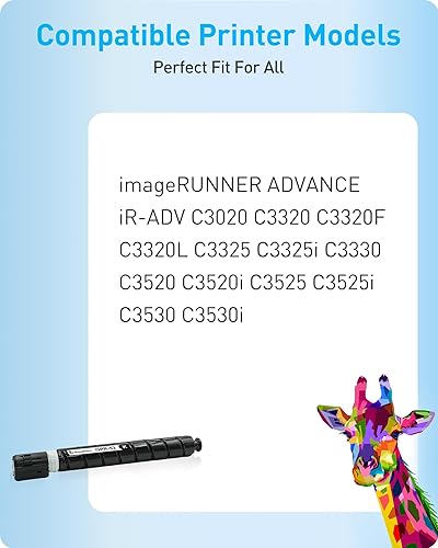 Miniatura 2 de MasaiMara GPR-53 GPR53 GPR 53 Cartuchos de tóner para Canon imageRUNNER Advance iR-ADV C3020 C3320 C3320F C3320L C3325 C3330 C3520 C3520i C3525i