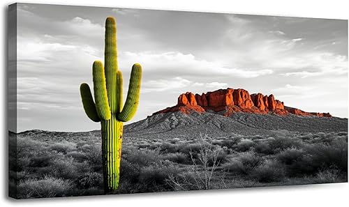 Miniatura 24 de 30"x 60" Canvas Wall Art Western Cowboy Gold Vintage Horse Southwestern Desert Framed Pictures Painting Prints Large Wall Art for Living Room