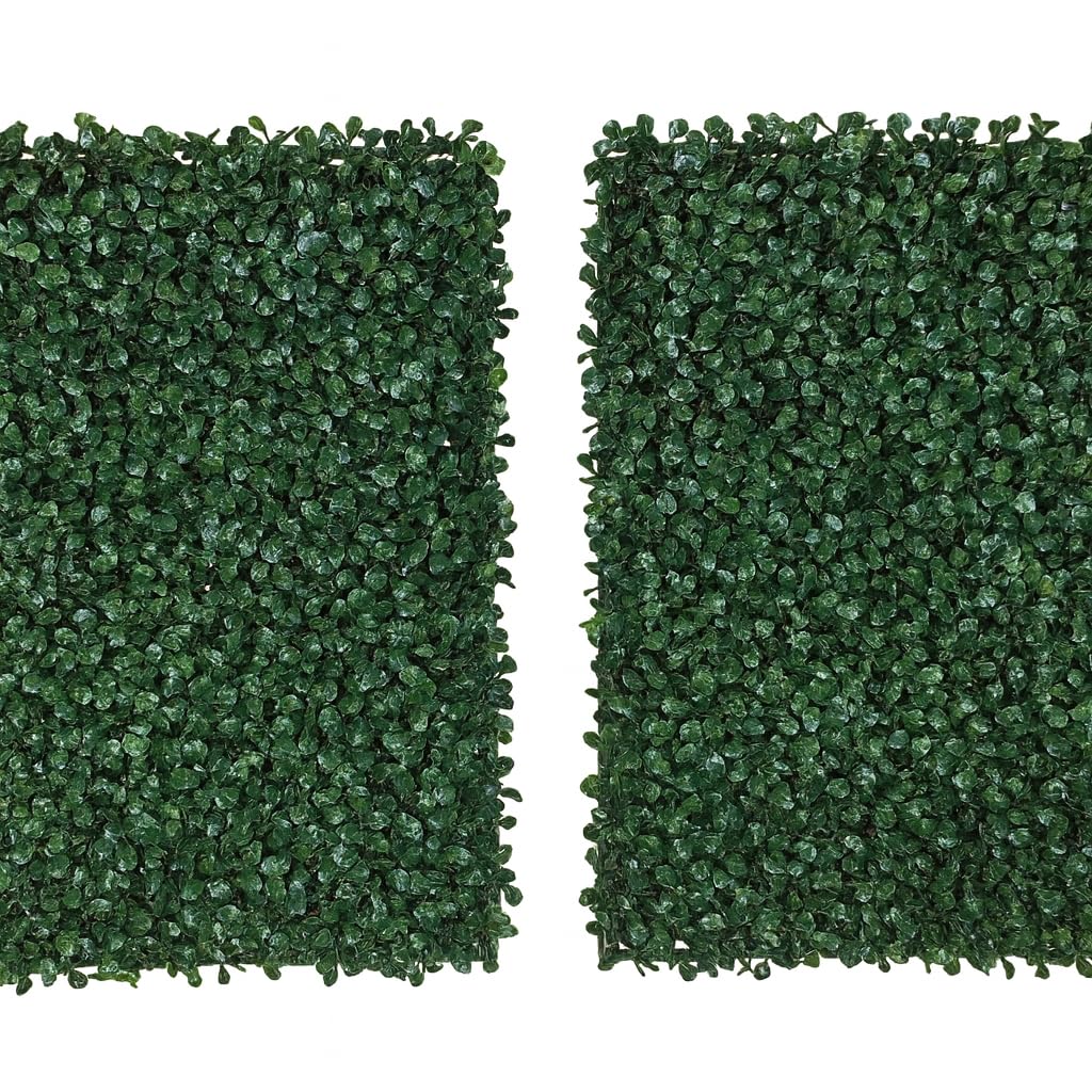 Me Me Mart Artificial Green Grass Wall Panel | 15x24 Inch (38x60 cm) Faux Leaf Mat for Home, Balcony, Garden & Ganpati Decor | UV Resistant, Realistic Greenery Privacy Fence (2, Dark Green)-image-40