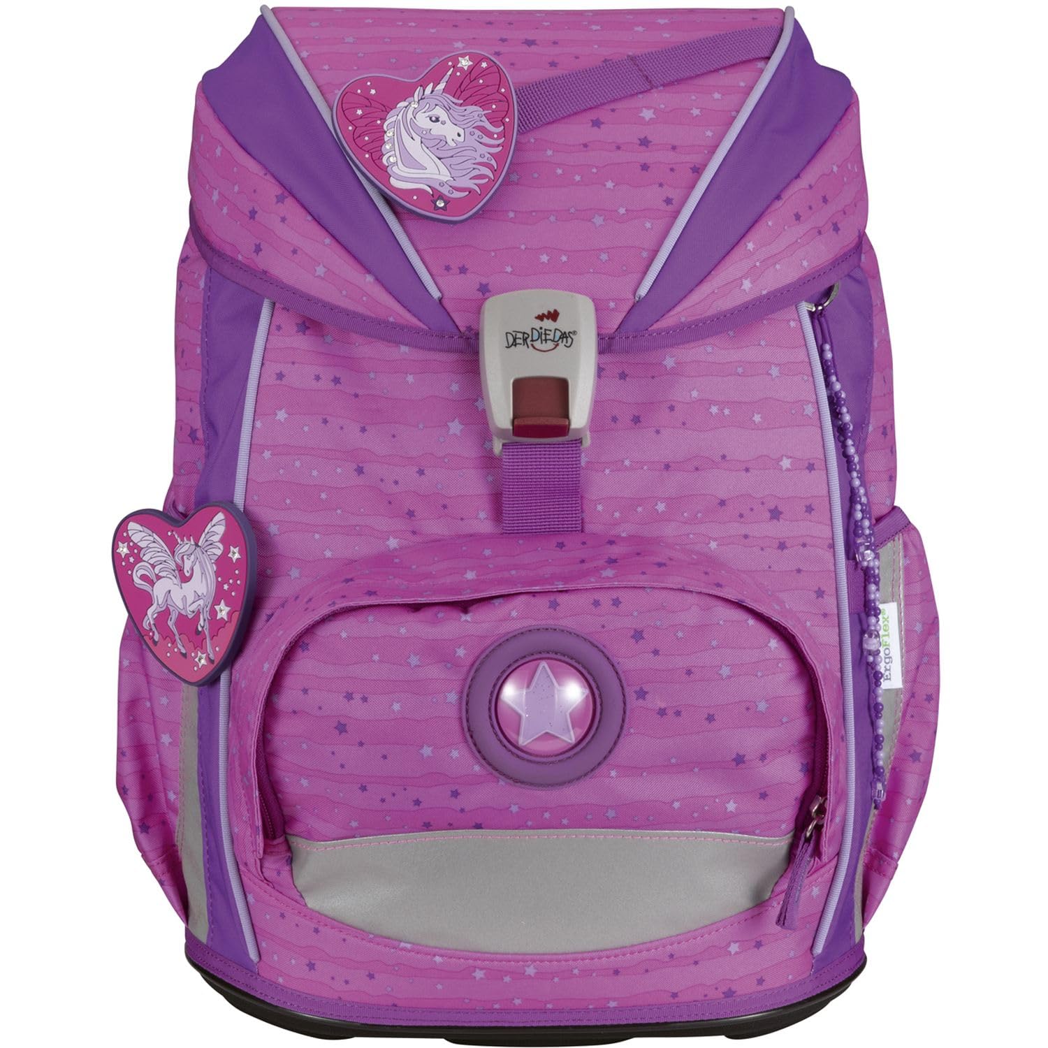 DerDieDas Schulranzen ErgoFlex Light Set 6-teilig Purple Unicorn pink