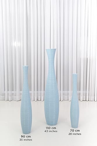 Miniatura 5 de Leewadee - Jarrón alto para decoración del hogar, madera de mango