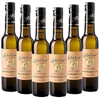 Vista 28 de Aceite de semilla de uva con infusión de albahaca de Salute Sante! Healthy Grape Oil para cocinar, sumergir, acabar, adobos y ensaladas, vegano, 6.8