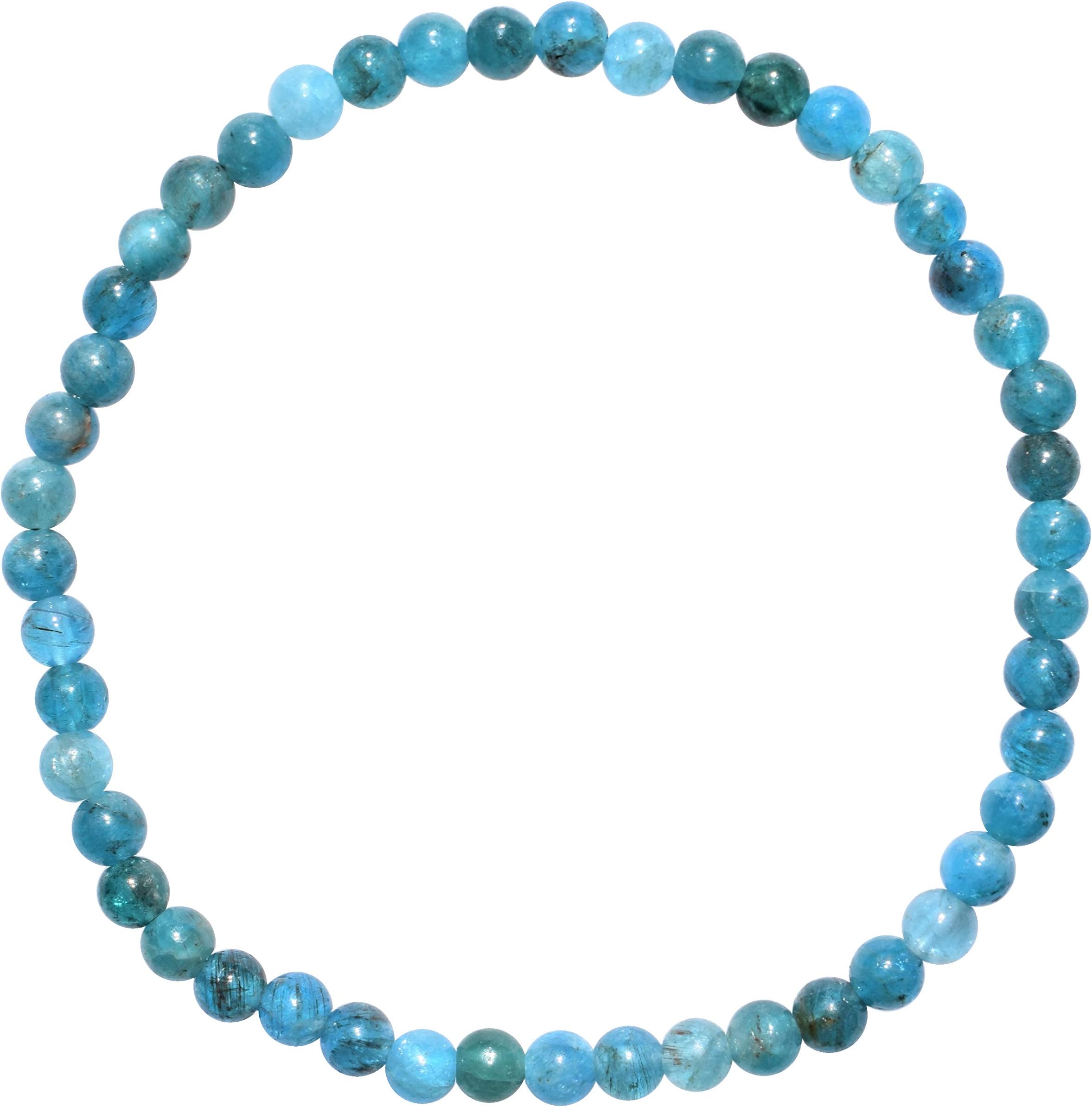 Zenergy Gems Charged Premium Natural Crystal 4mm Bead Bracelet + Moroccan Selenite Charging Crystal (4mm Round Bead)