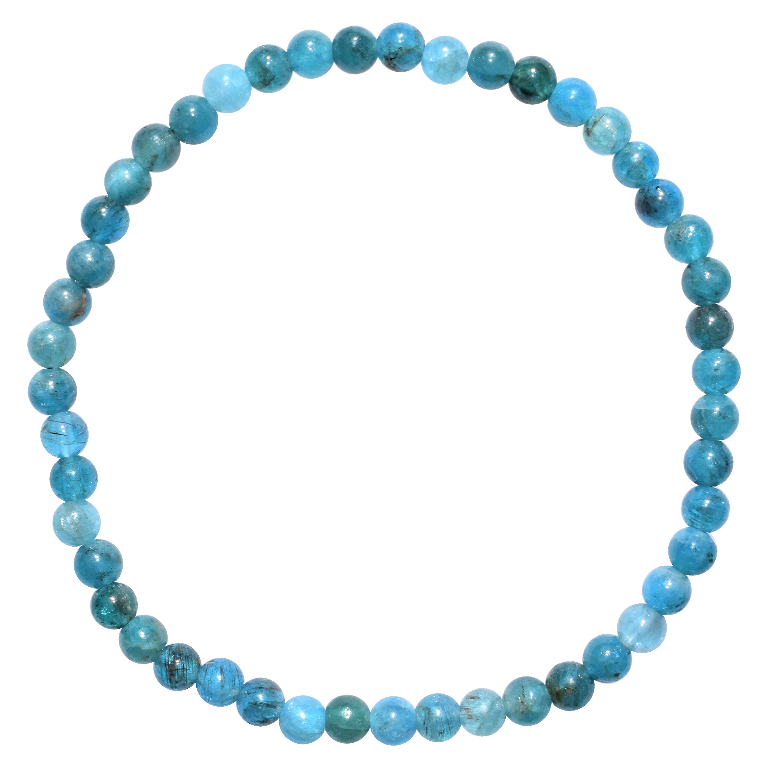 Zenergy Gems Charged Premium Natural Crystal 4mm Bead Bracelet + Moroccan Selenite Charging Crystal (4mm Round Bead)