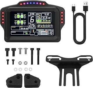 DV480 PRO V5 Dashboard Sim Racing Dash Display with 5" Screen & 16 RGB LEDs for Simulation Racing Games Accessories