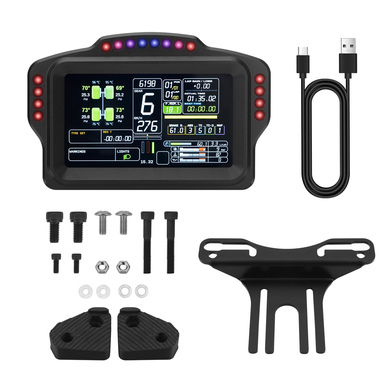 Amazon.com: DV480 PRO Dashboard Sim Racing Dash Display with