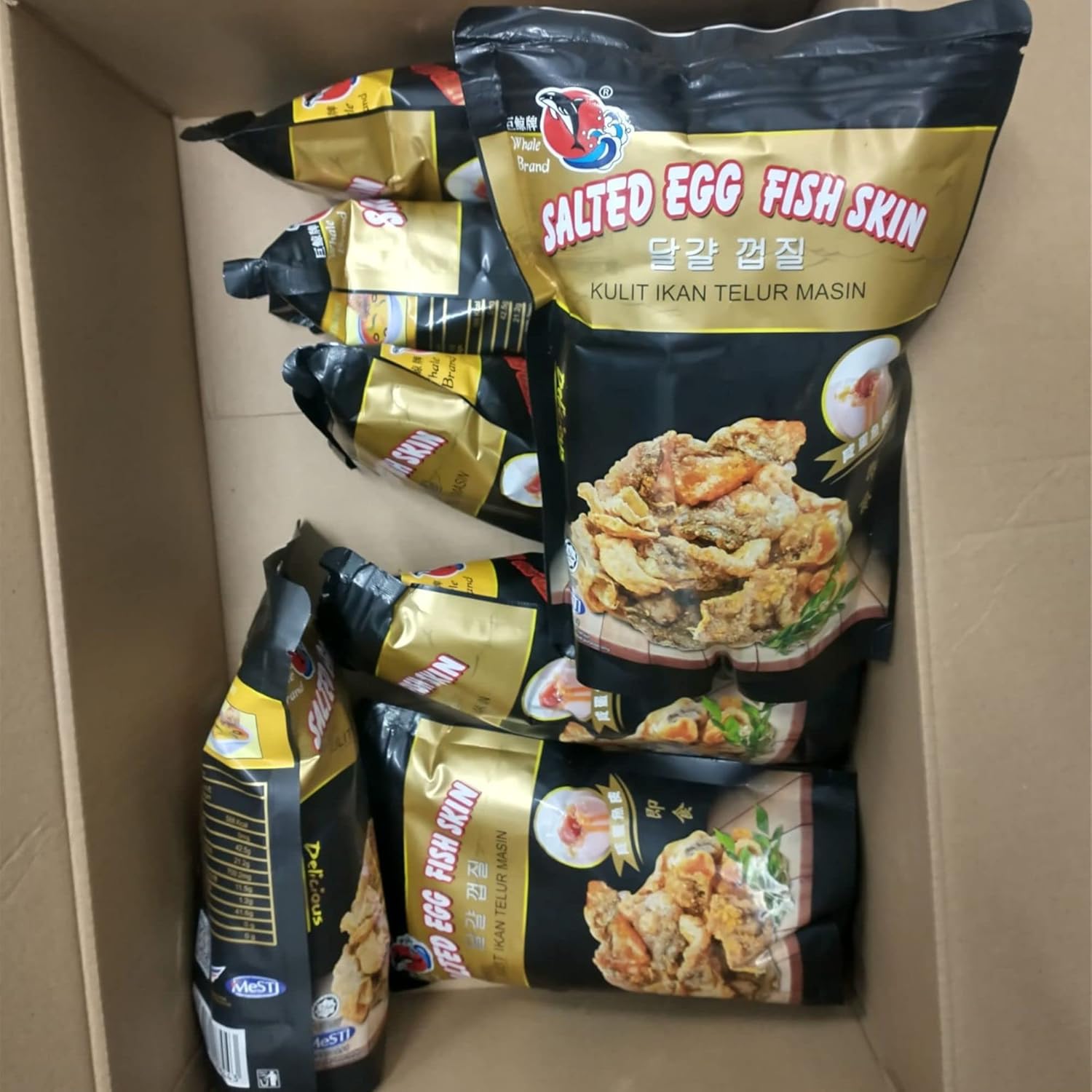 Salted Egg Fish Skin, 70g Each, 7 Packets
