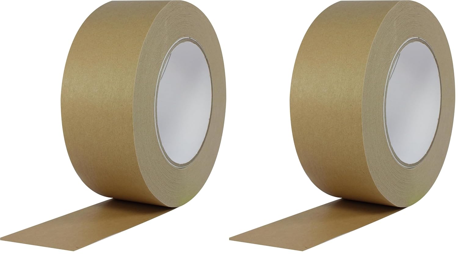 ProTapes Pro 183 Rubber Paper Carton Sealing Tape, 7.1 mils Thick, 55 yds Length x 3" Width, for Light-to-Medium Packaging, Light Brown (Pack of 2)