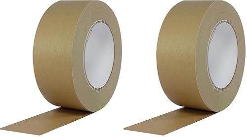 Miniatura 2 de ProTapes Pro 183 Cinta de sellado de cartón de papel de goma, 7.1 mils de grosor, 55 yardas de largo x 2 pulgadas de ancho, para embalaje ligero a