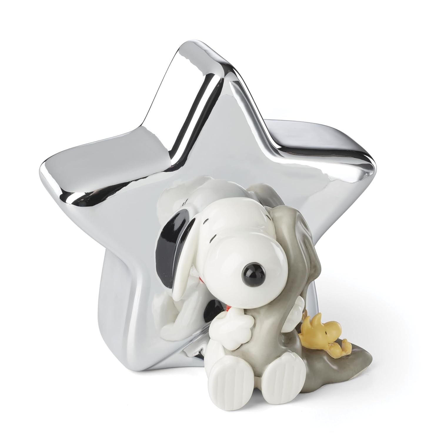 Reed And Barton Home Decor, Little Snoopy Coin Bank, Porcelain Material, Spot Clean, Piggy Bank For Kids, Kids Toys, Money Storage, Savings Box, Cash Box, Girls & Boys, Snoopy Design (Silver, 1 Piece)
