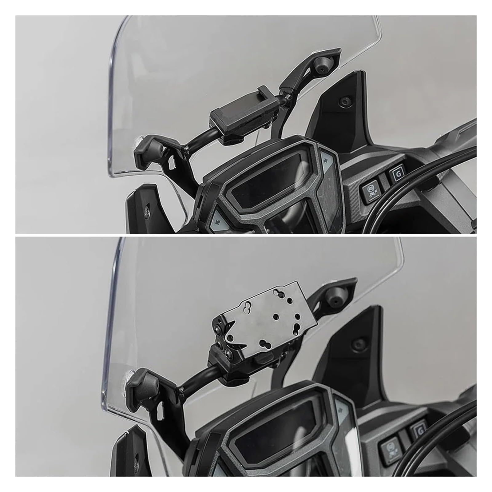 Per CB500X 2018-2020 10/12mm Accessori Moto Staffa Di Navigazione Supporto Per Smartphone Supporto GPS Nero Supporto Per Telefono Moto Navigazione GPS Staffa Bordo(A)