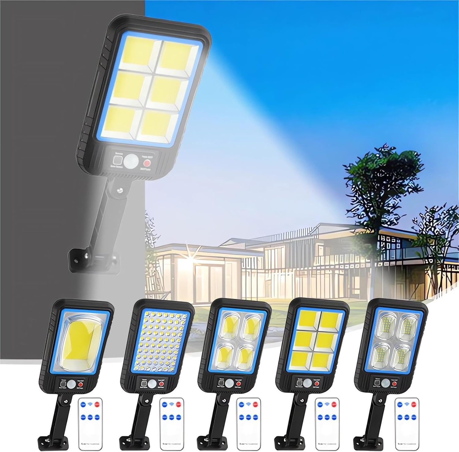 Lumière solaire du cap avec 3 modes éclairage LED COB étanche extérieur
