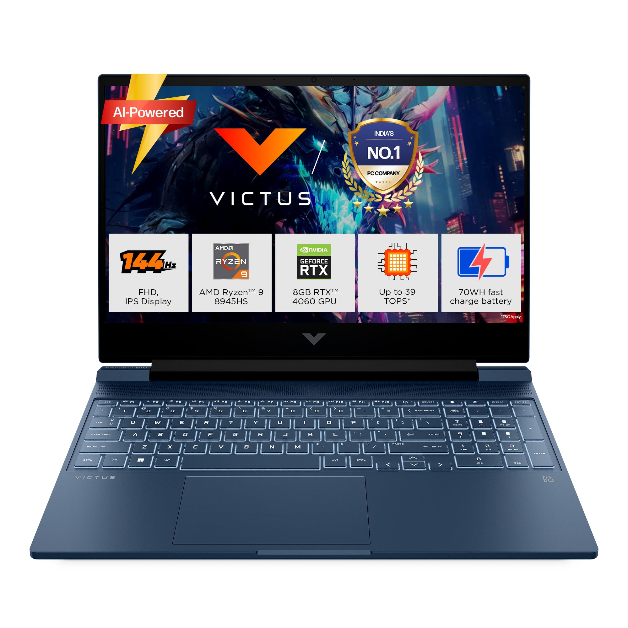 HP Victus, AMD Ryzen 9-8945HS, 8GB RTX 4060, 16GB RAM (Upgradeable