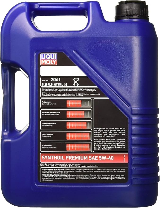 LIQUI MOLY Synthoil Premium SAE 5W-40 5 L Aceite de Motor Sintético miniatura 2
