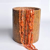 Vista 5 de Cuentas de cornalina natural, hilo de energía curativa de aproximadamente 58.50 quilates, Joya, cornalina mejorada