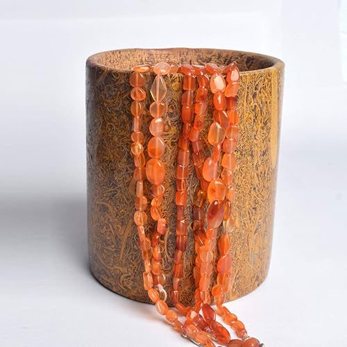 Miniatura 5 de Cuentas de cornalina natural, hilo de energía curativa de aproximadamente 58.50 quilates, Joya, cornalina mejorada