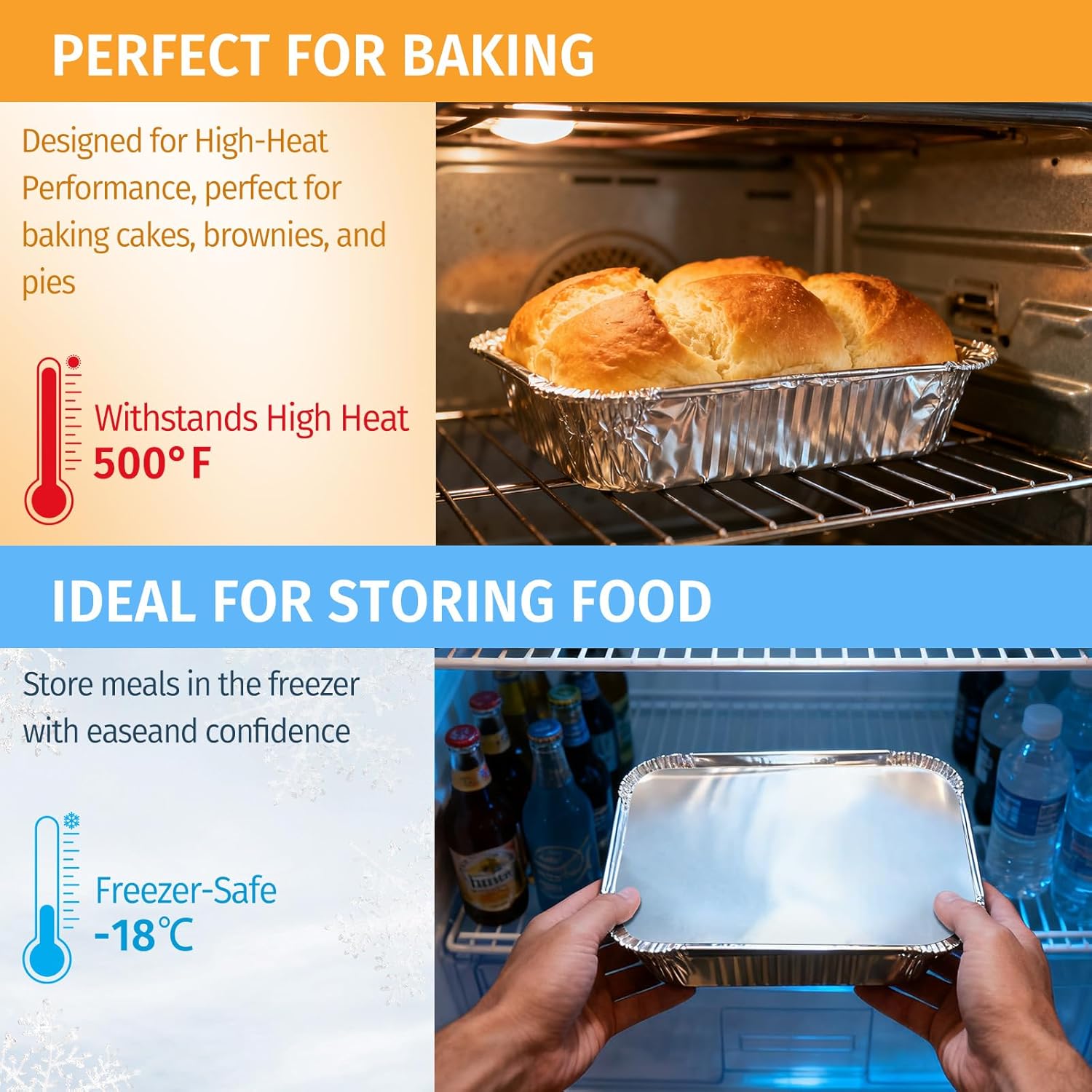 40 Pack Disposable Aluminum Pans with Lids Combo Set-9x9 (20pc) & 8x8(20pc) Square Aluminum Foil Pans,For Meal Prep,Food Cooking,Roasting,Heating. (40 Pack W/Lids)