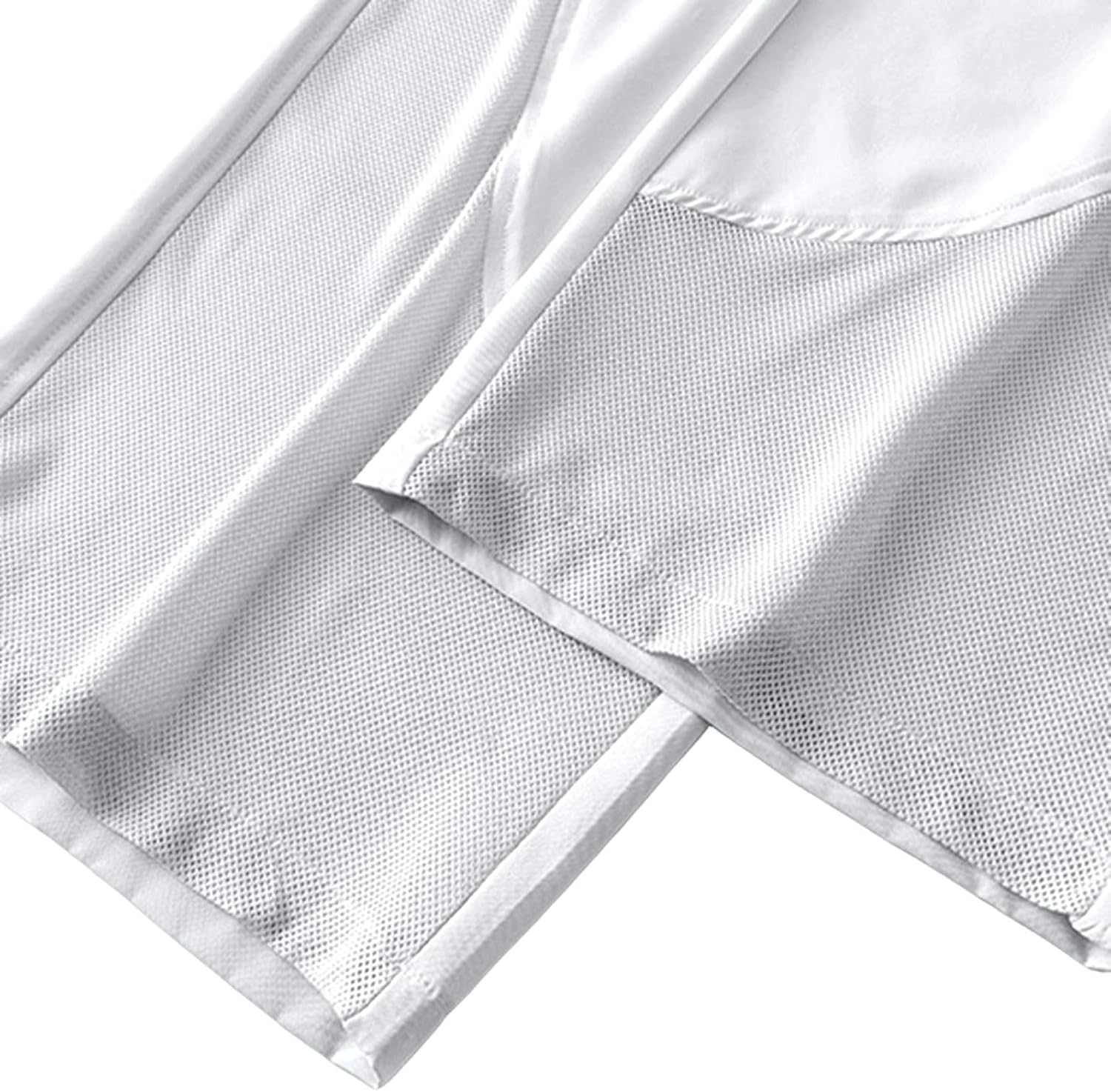 Men Track Pants Wide Leg Drawstring Pants with Zipper Pockets
